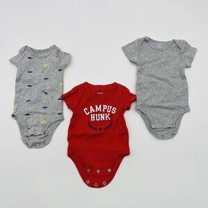 Carters Baby Infant Boys Size Newborn 3 Piece Short Sleeve Bodysuit Lot 1597